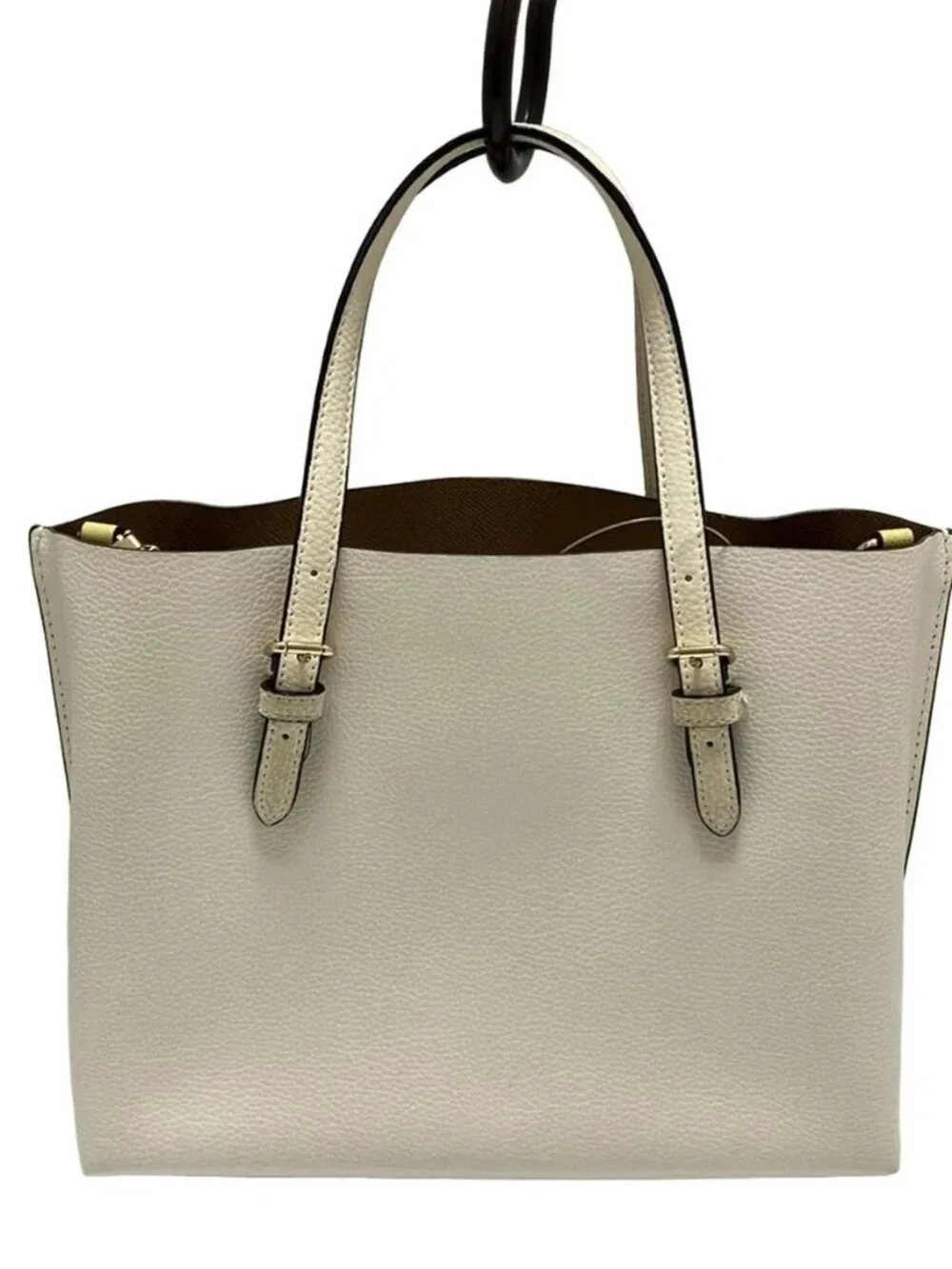 COACH Molly Tote 25 C4084 Cream Leather Tote Bag